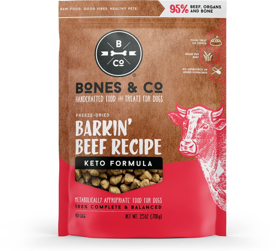 Bones & Co Barkin' Beef Recipe 25-oz, Freeze-Dried Dog Food