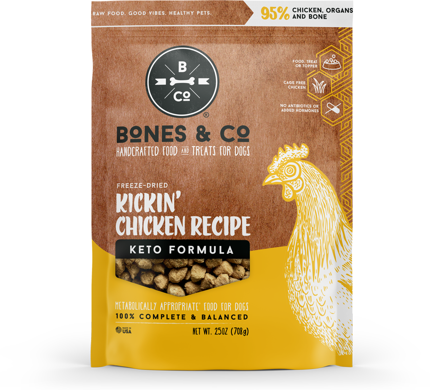 Bones & Co Kickin' Chicken Recipe 25-oz, Freeze-Dried Dog Food ...