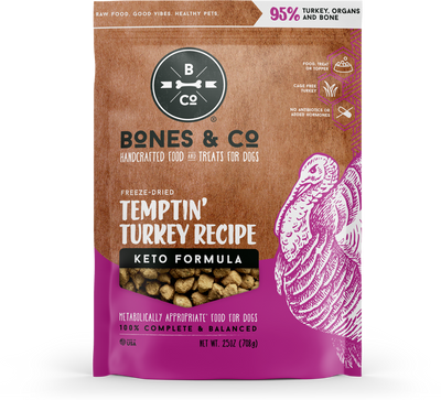 Bones & Co Temptin' Turkey Recipe 12-oz, Freeze-Dried Dog Food
