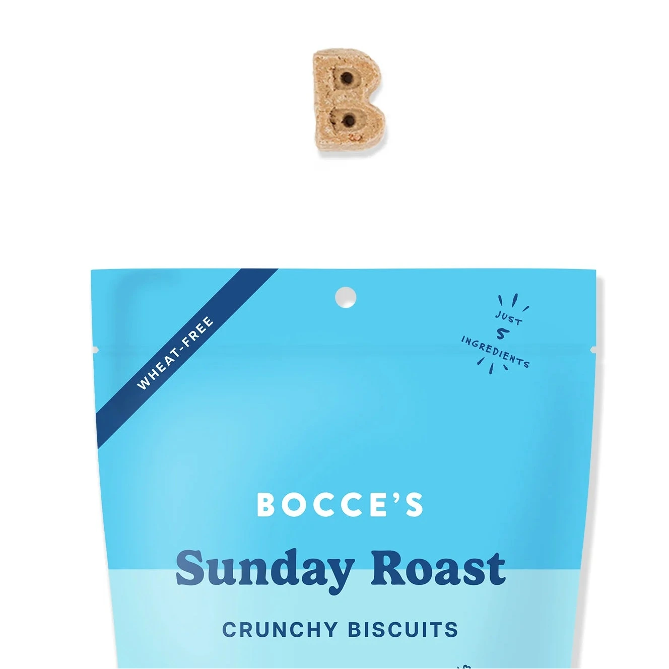 Bocce's Bakery Sunday Roast Biscuits, Dog Treats, 5-oz Bag