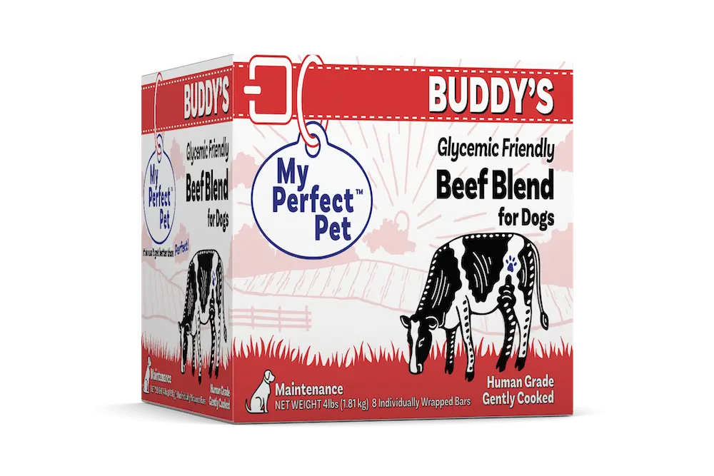 My Perfect Pet Buddy’s Glycemic Friendly Beef Blend Grain-Free 4-lb, Gently Cooked Dog Food