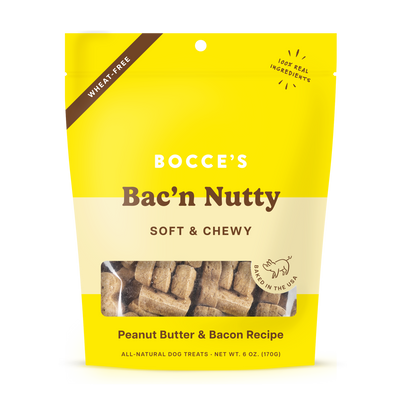 Bocce's Bakery Bac N Nutty Soft & Chewy 6-oz, Dog Treat