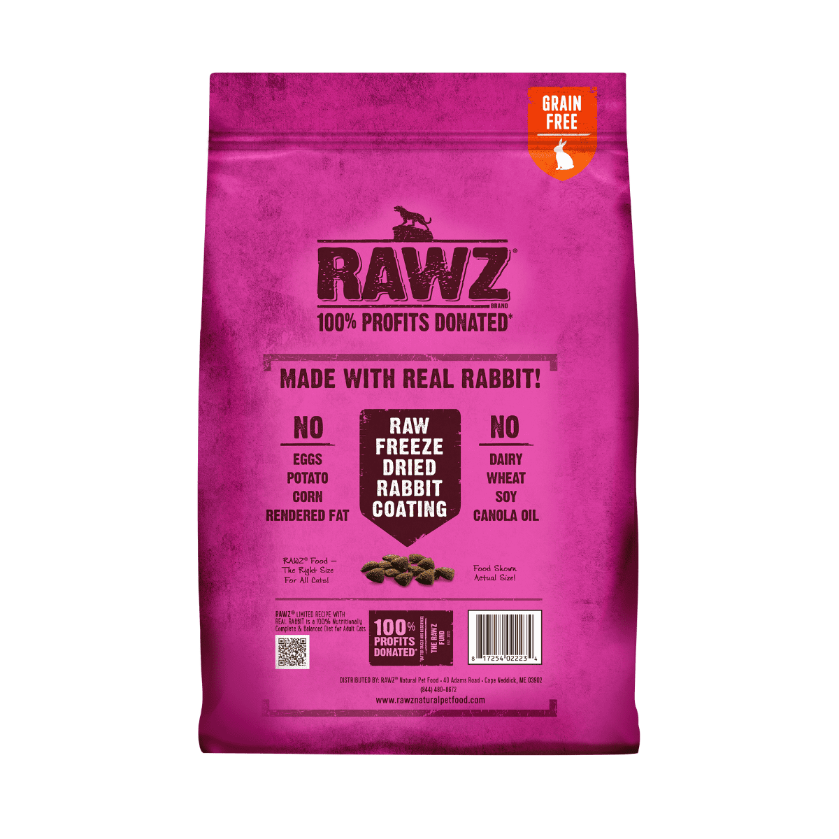 Rawz Limited Ingredient, Raw Coated Rabbit, Dry Cat Food