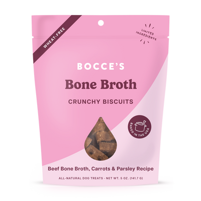 Bocce's Bakery Bone Broth Biscuits 5-oz, Dog Treat