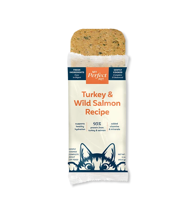 My Perfect Pet Turkey & Wild Salmon, Gently Cooked Cat Food, 3-lb Box