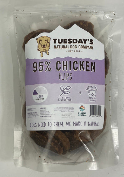 Tuesday's Natural Dog Company Chicken Flips 8.5-oz, Dog Treat