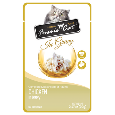 Fussie Cat Chicken In Gravy 2.47-oz Pouch, Wet Cat Food
