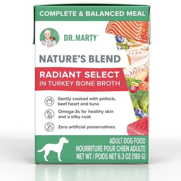 Dr. Marty Nature's Blend Radiant Select in Turkey Bone Broth Wet Dog Food, 6.3-oz