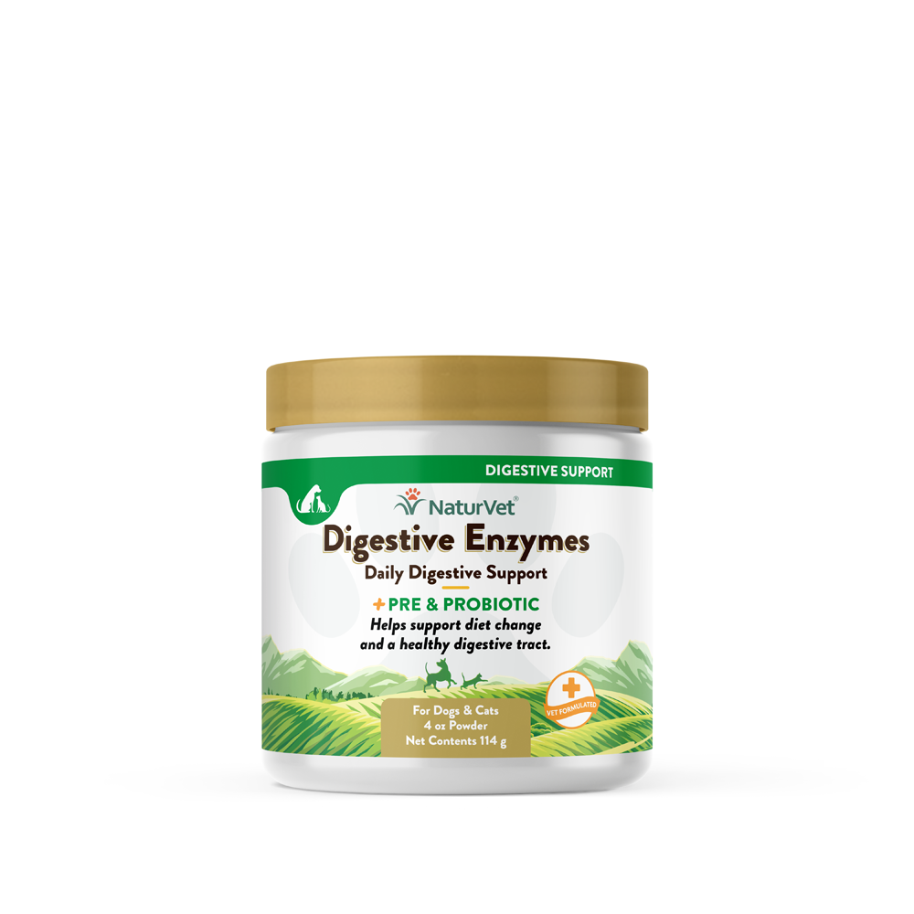 Digestive Powder NaturVet Digestive Enzymes Powder with Prebiotics & Probiotics For Dog ...