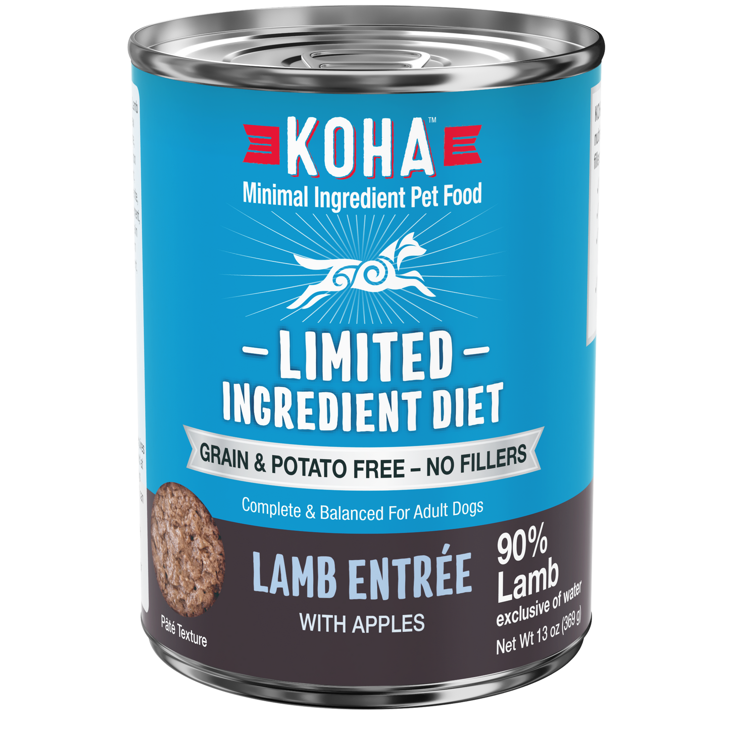 Koha Limited Ingredient Diet Lamb Entrée, Wet Dog Food, 13-Oz Case Of 12