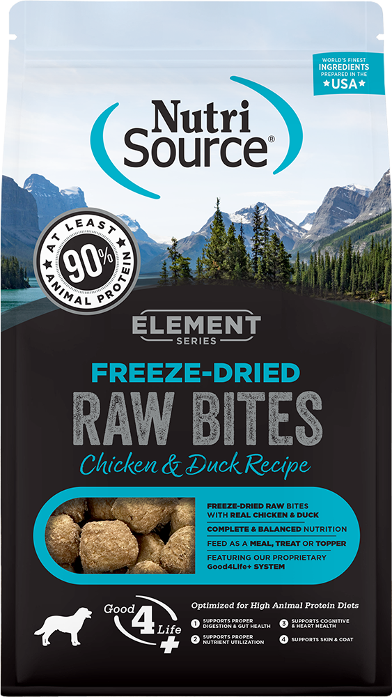 Nutrisource Element Series Raw Bites Chicken & Duck Recipe, Freeze-Dried Dog Food
