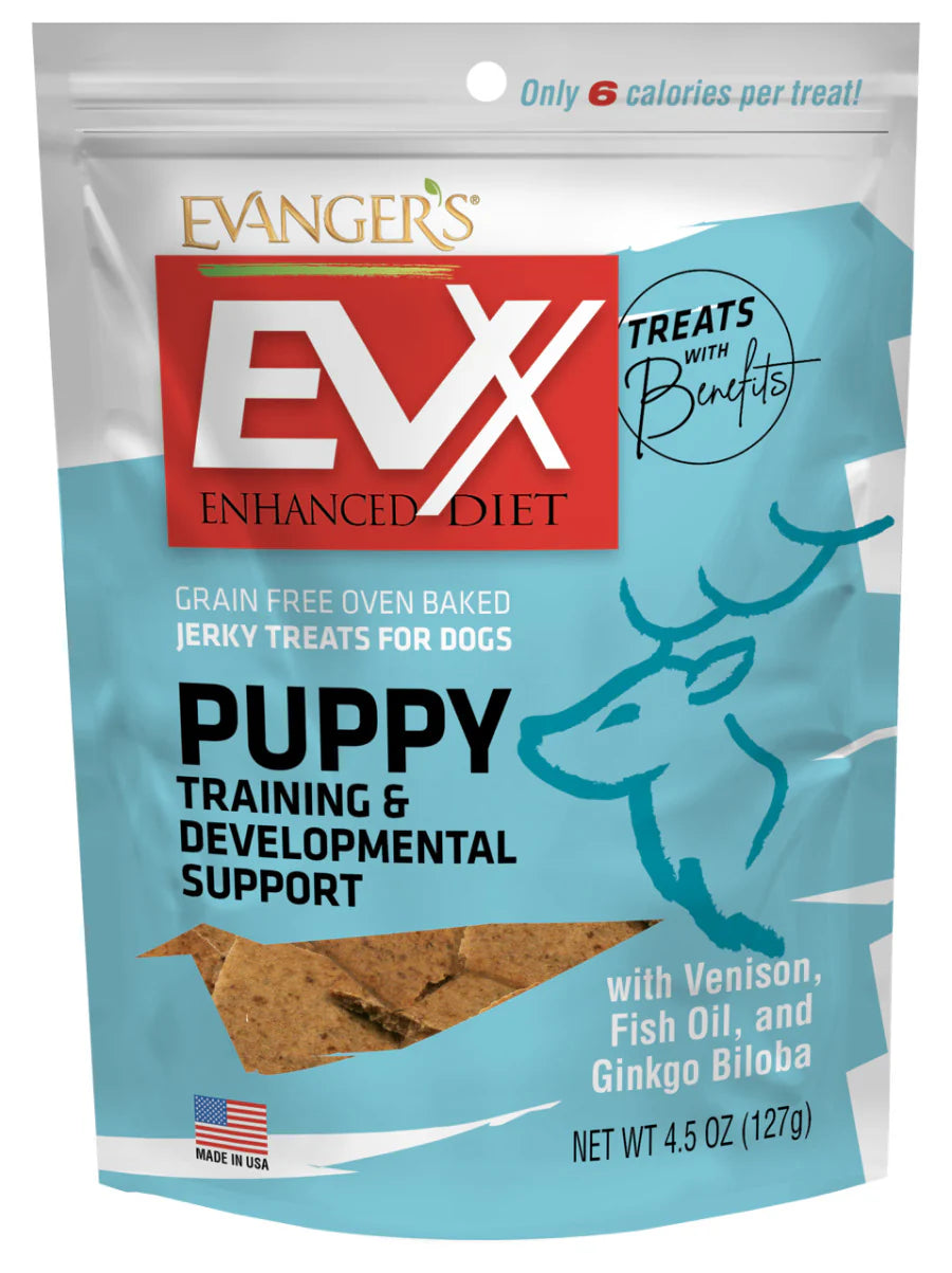 EVx Enhanced Diet Puppy Training & Developmental Support with Venison Dog Treats, 4.5-oz Bag