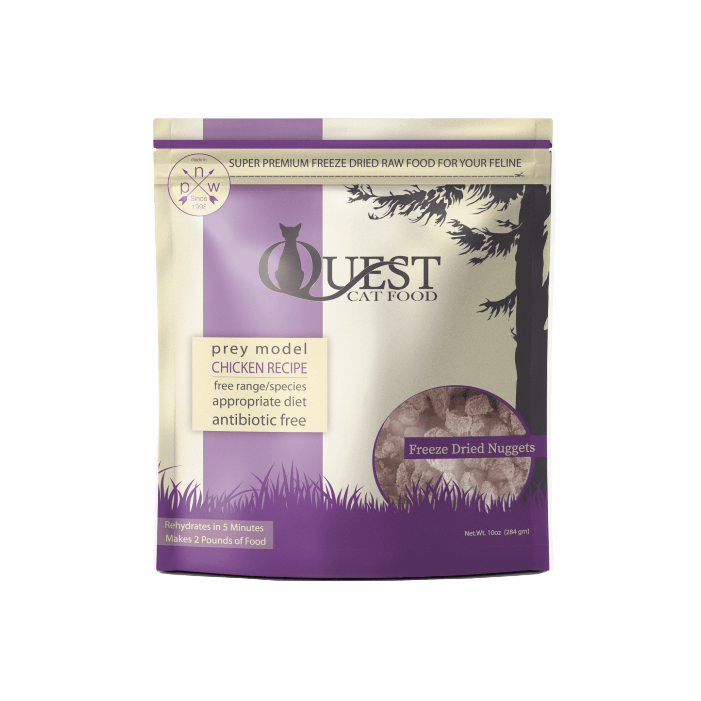 Steve's Quest Chicken Nuggets 10-oz, Freeze-Dried Cat Food