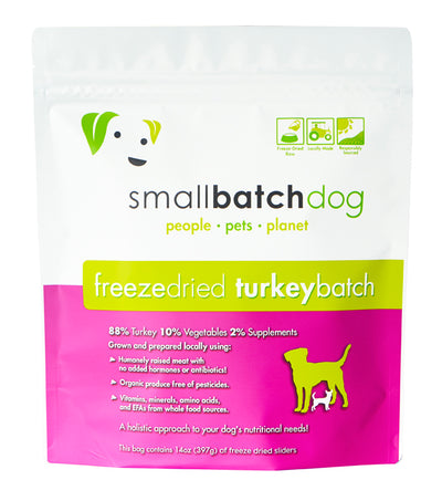 Smallbatch Freeze-Dried Turkeybatch Sliders 14-oz, Freeze-Dried Dog Food