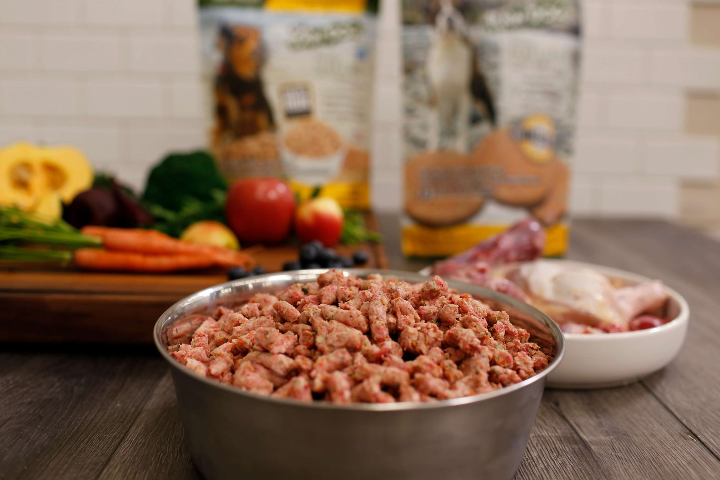 OC Raw Dog Duck & Produce Meaty Rox, Frozen Raw Dog Food, 3-lb Bag