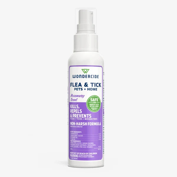 Wondercide Rosemary Flea And Tick Spray For Pets And Home With Natural Essential Oils, 16-oz Spray Bottle