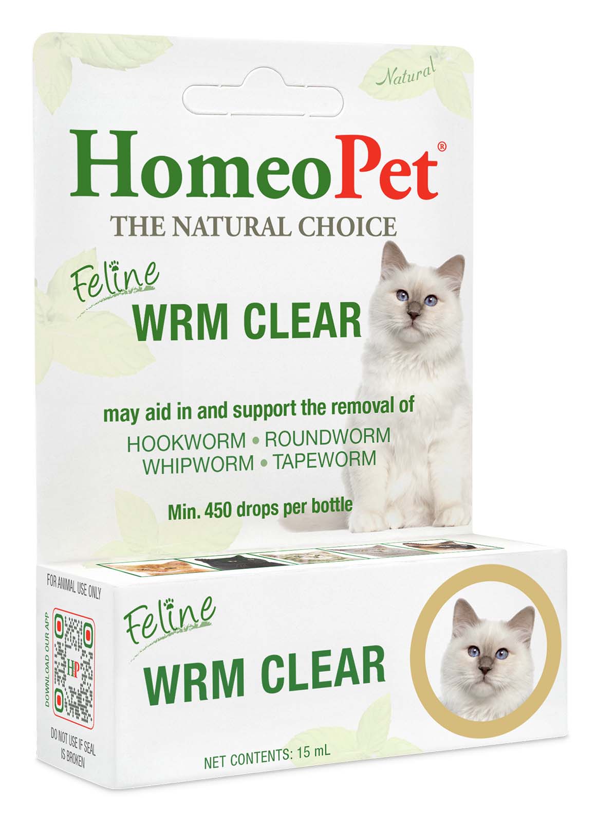 HomeoPet Wrm Clear Feline, 15-ml