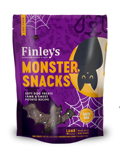 Monster Snacks Soft Chew Lamb and Sweet Potato, Dog Treats, 6-oz Bag
