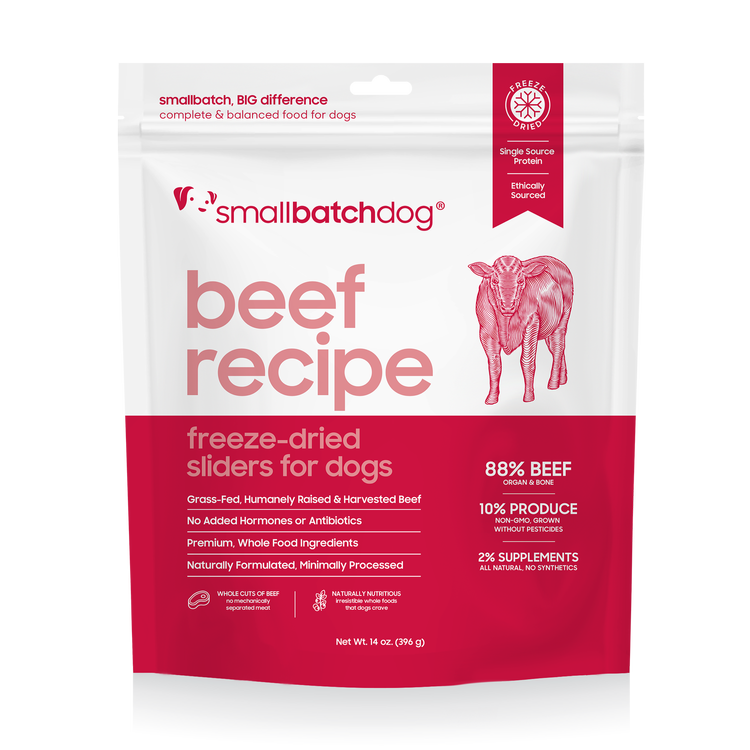 Smallbatch Beef Sliders 14-oz, Freeze-Dried Dog Food