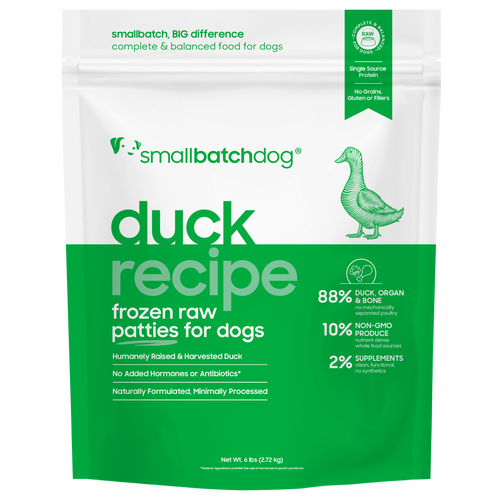 Smallbatch Frozen Raw Dog Food, Duckbatch