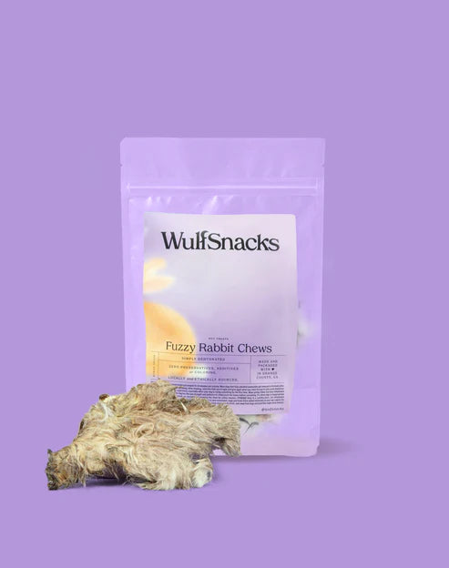 WulfSnacks Fuzzy Rabbit Dog Chews, 2-oz Bag