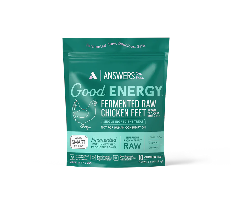 Answers Rewards Fermented Raw Organic Chicken Feet (10-Pack)