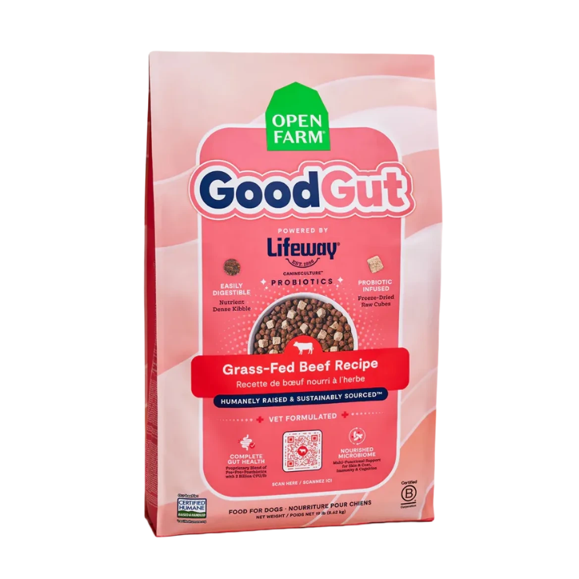 Open Farm GoodGut Grass-Fed Beef, Dry Dog Food