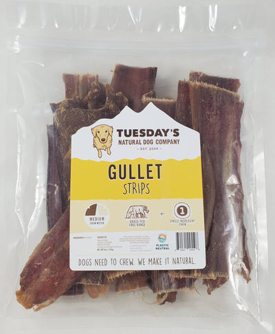 Tuesday's Natural Dog Company Gullet Strips 6-oz, Dog Chews