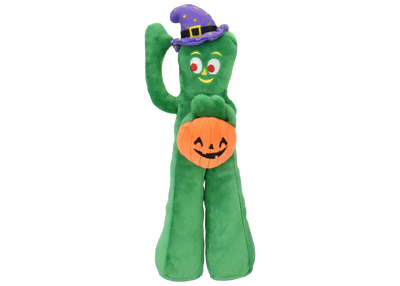 Multipet Gumby® Plush Witch with Pumpkin, Dog Toy