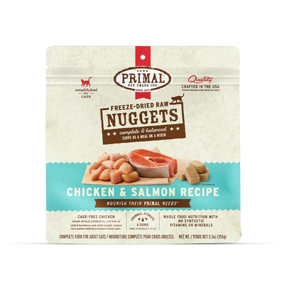 Primal Freeze-Dried Raw Nuggets Chicken & Salmon, Cat Food