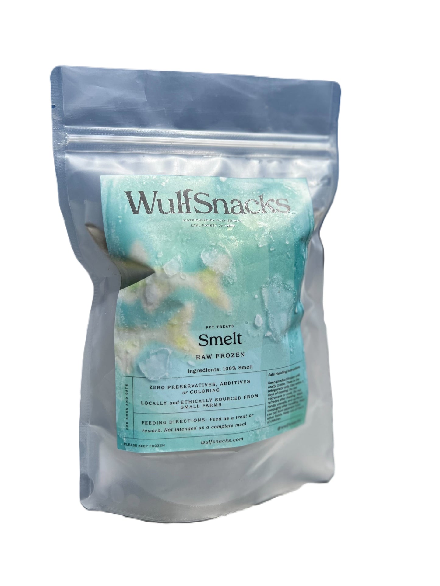 WulfSnacks Frozen Smelt, Dog & Cat Supplement, 5-oz Bag