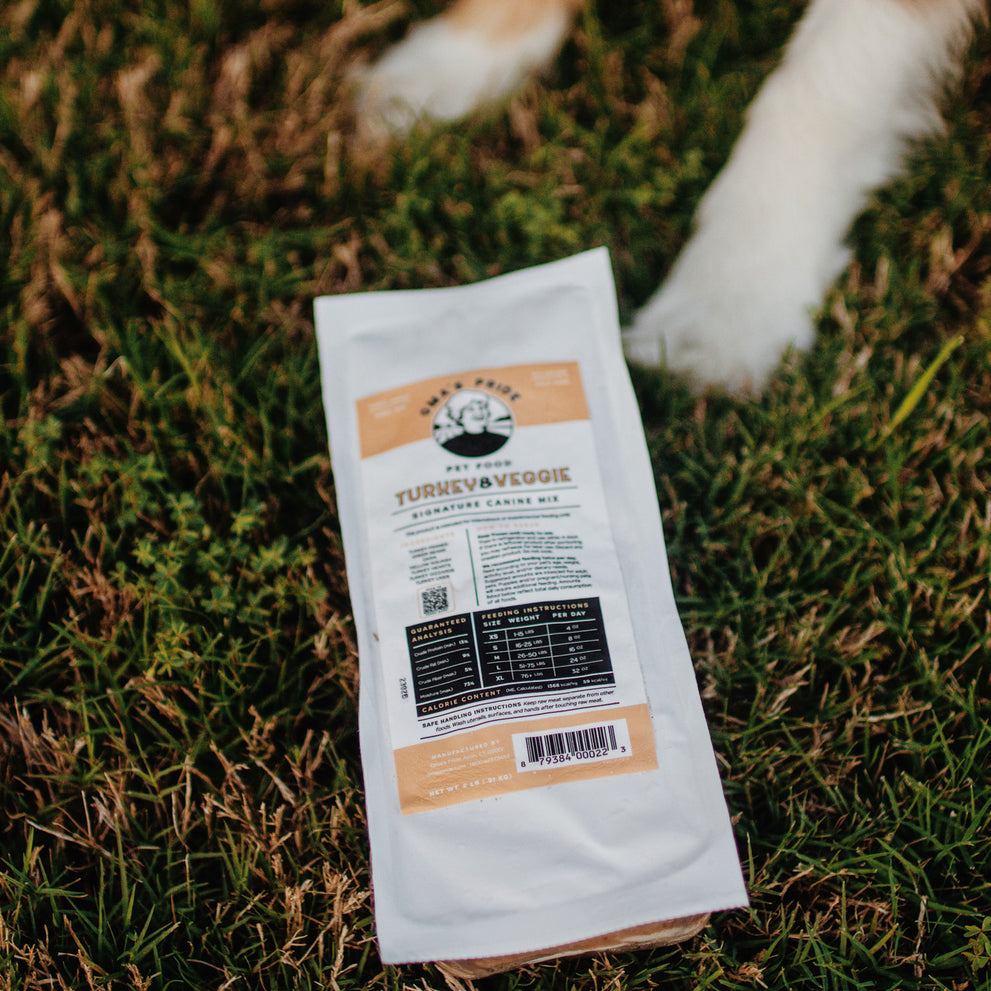 Oma's Pride Dog Turkey Signature Mix, Frozen Raw Dog Food Supplement