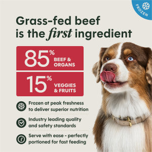 Instinct FreshRaw Medallions Grass-Fed Beef Recipe, Frozen Raw Dog Food
