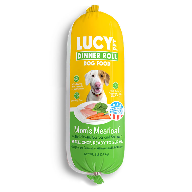 Lucy Pet Mom’s Meatloaf™ Chicken Dinner Roll, Dog Food