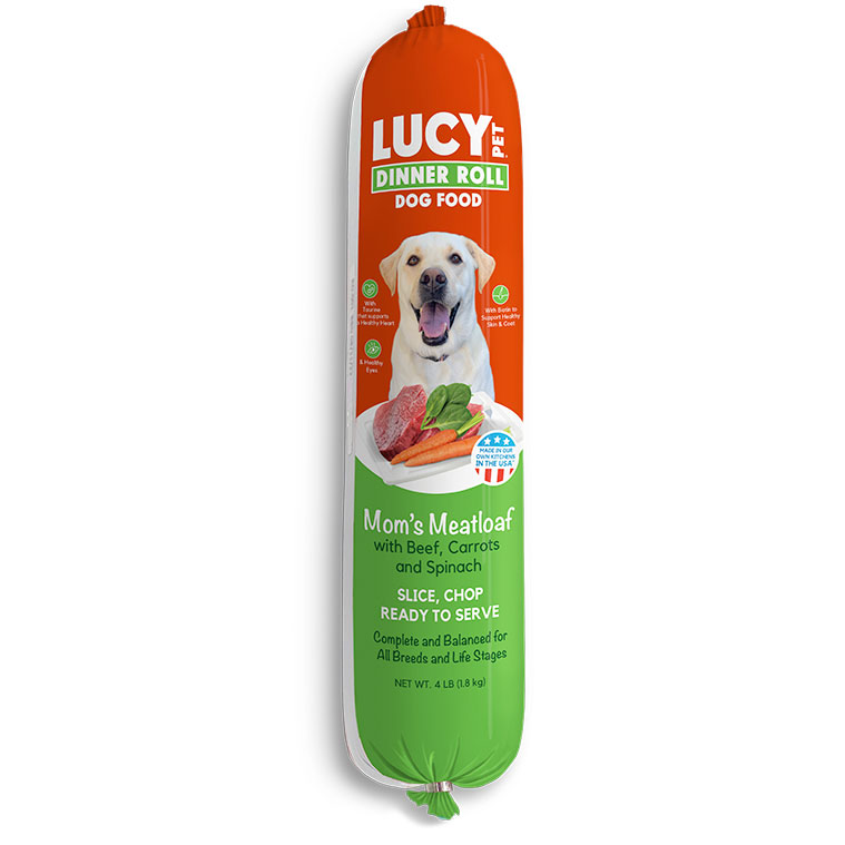 Lucy Pet Mom’s Meatloaf™ Beef Dinner Roll, Dog Food