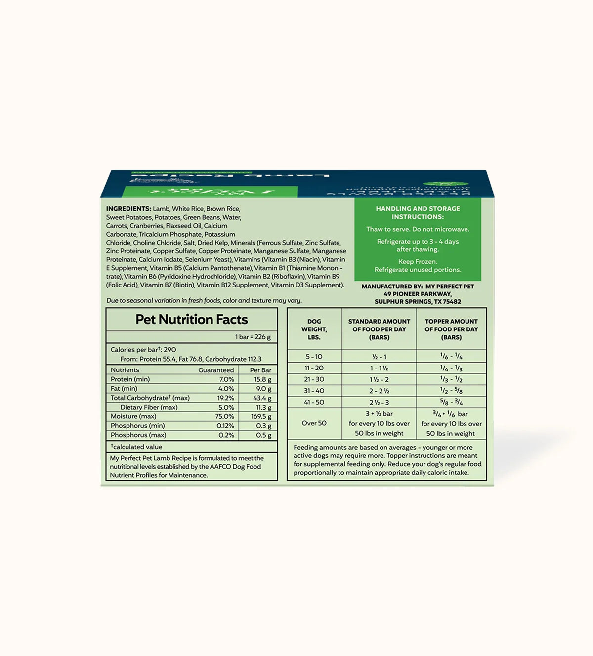 My Perfect Pet Lamb Controlled Phosphorus Specialty Diet, Gently Cooked Dog Food