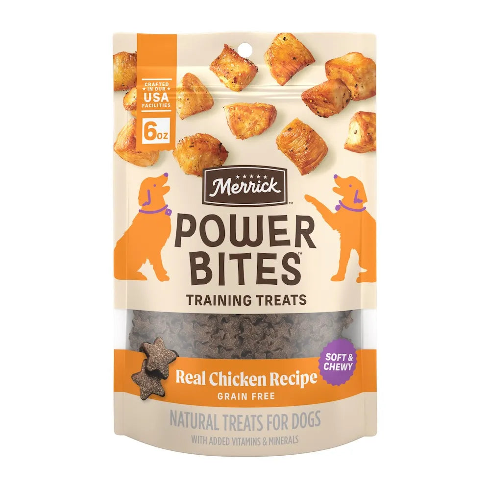 Merrick Power Bites Real Chicken Recipe 6-oz, Dog Treat