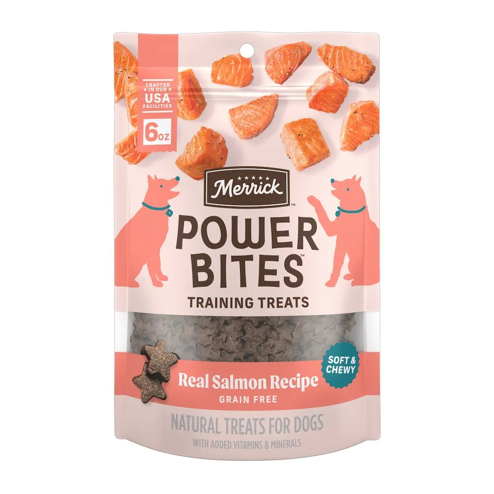 Merrick Power Bites Real Salmon Recipe 6-oz, Dog Treat