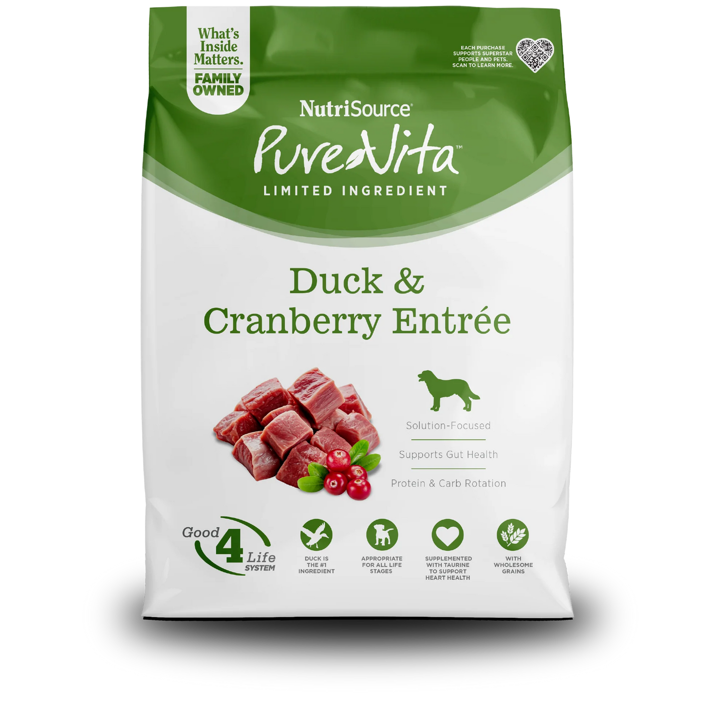 NutriSource® PureVita™ Duck & Cranberry Entrée Dry Dog Food