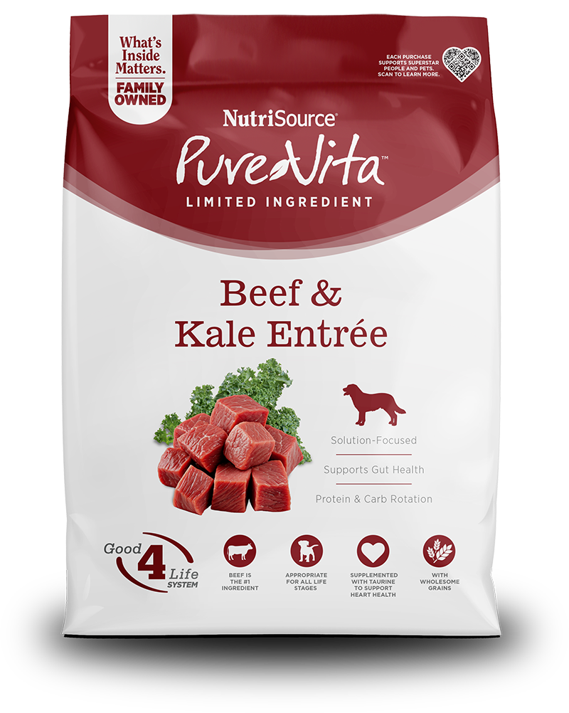 NutriSource® PureVita™ Beef & Kale Entrée Dry Dog Food