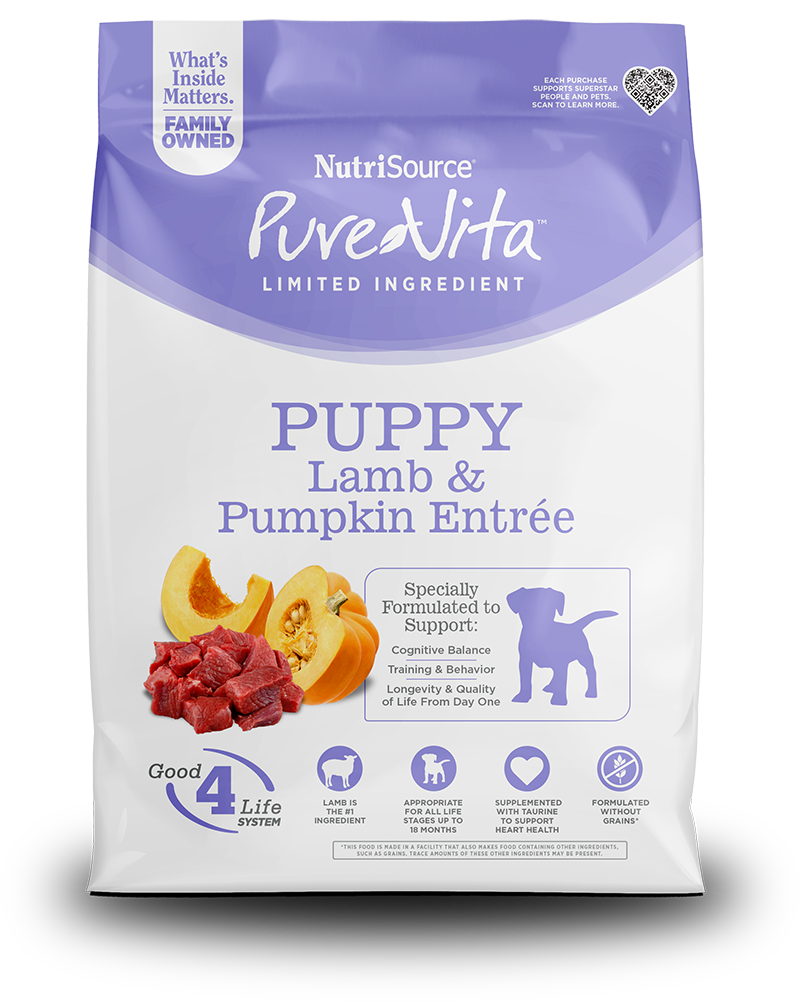 NutriSource® PureVita™ Puppy Lamb & Pumpkin Entree, Dry Dog Food