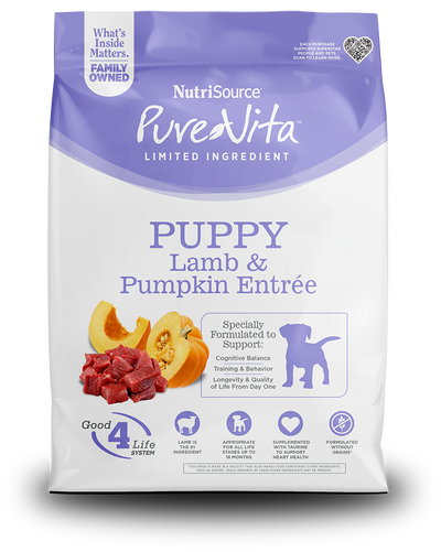 NutriSource® PureVita™ Puppy Lamb & Pumpkin Entree, Dry Dog Food