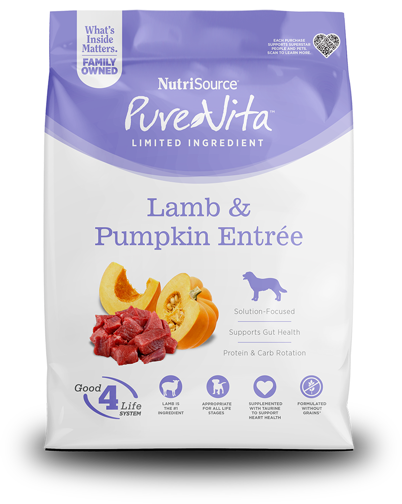 NutriSource® PureVita™ Lamb & Pumpkin Entree, Dry Dog Food