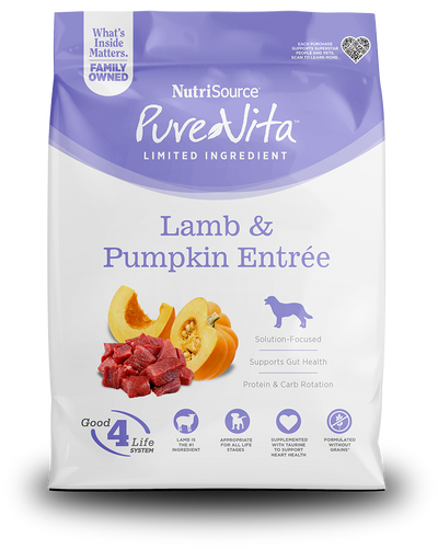 NutriSource® PureVita™ Lamb & Pumpkin Entree, Dry Dog Food