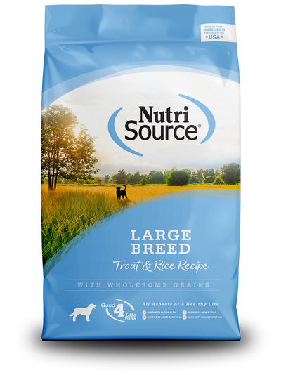 Nutrisource Large Breed Trout & Rice Recipe 26-lb, Dry Dog Food