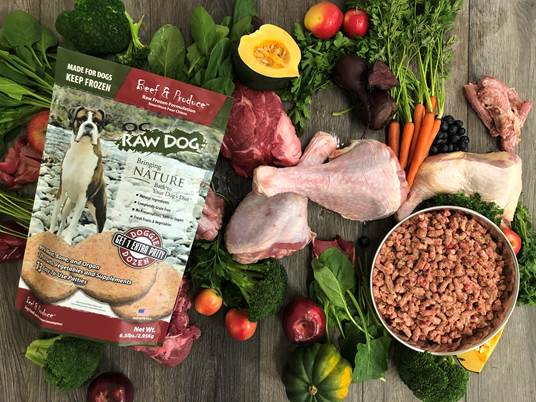 OC Raw Dog Beef and Produce Meaty Rox, Frozen Raw Dog Food