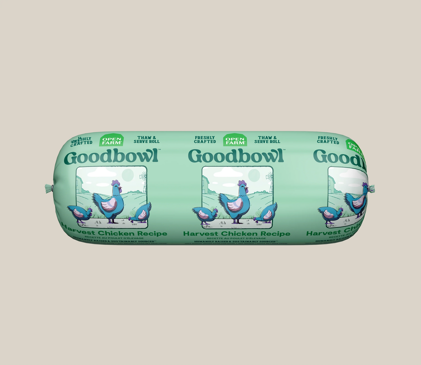 Open Farm Goodbowl Chicken Roll, Frozen Gently Cooked Dog Food