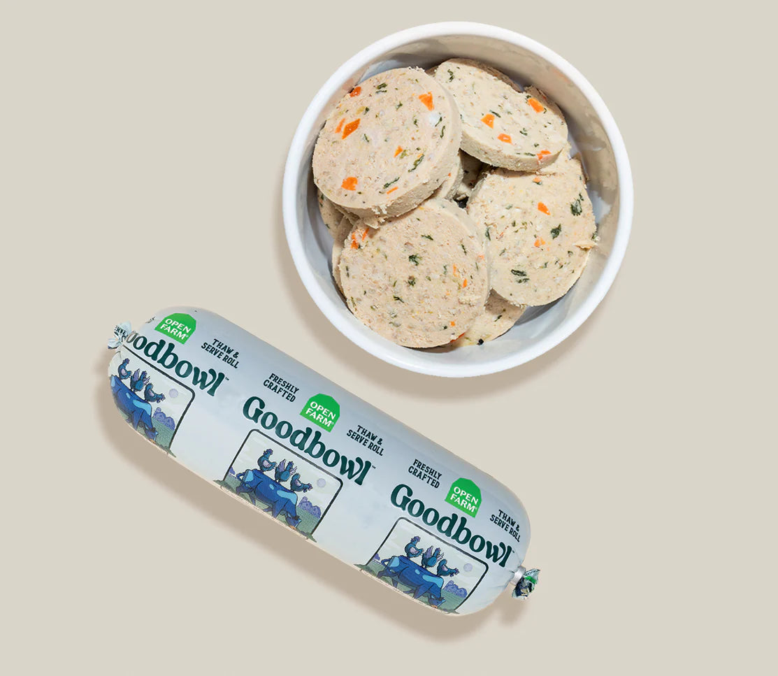 Open Farm Goodbowl Chicken & Grass-Fed Beef Roll, Frozen Gently Cooked Dog Food