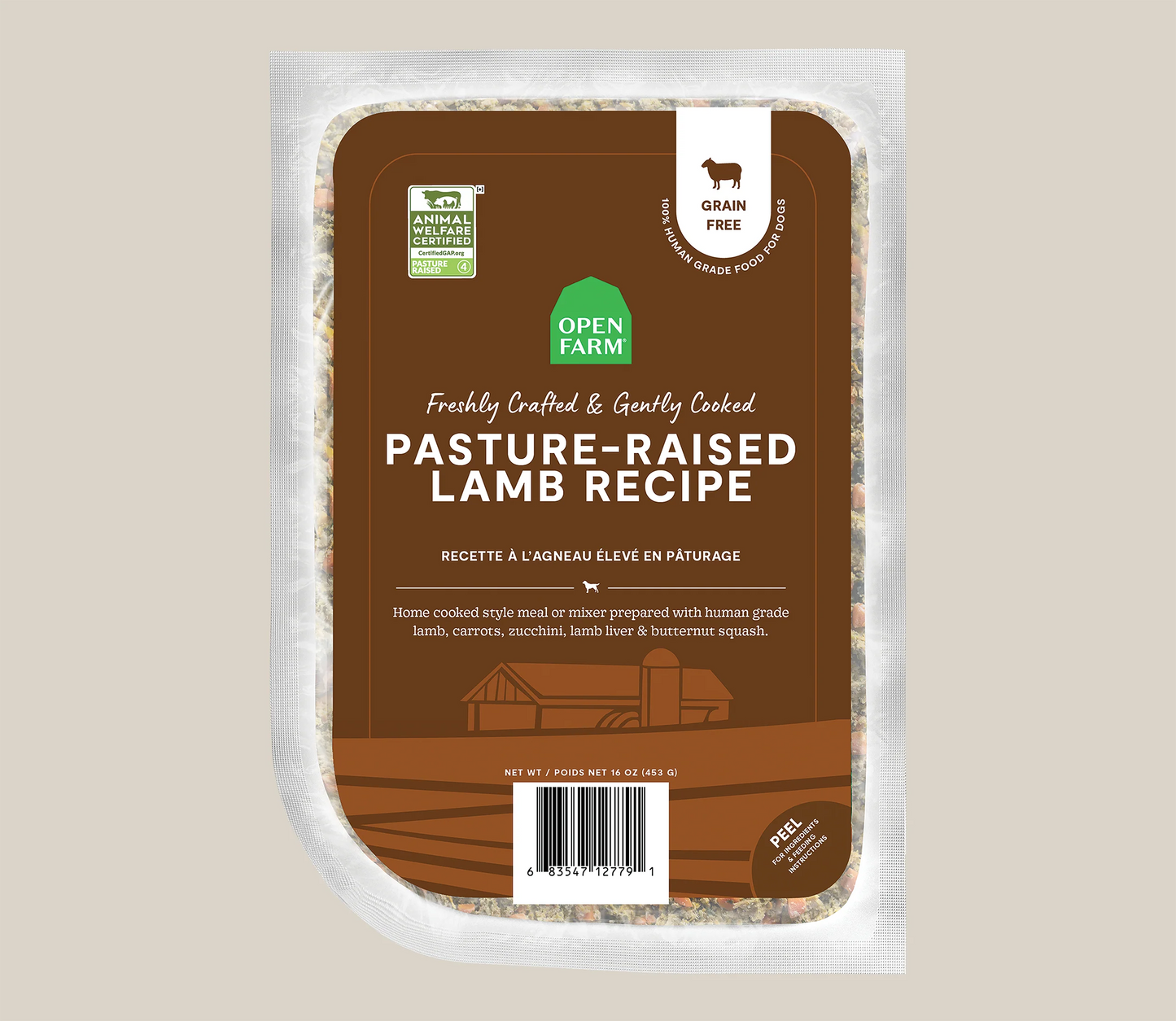 Open Farm Lamb, Frozen Gently Cooked Dog Food