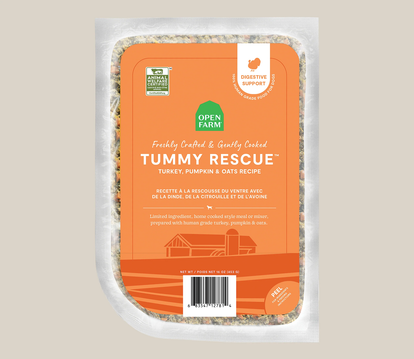 Open Farm Tummy Rescue, Frozen Gently Cooked Dog Food